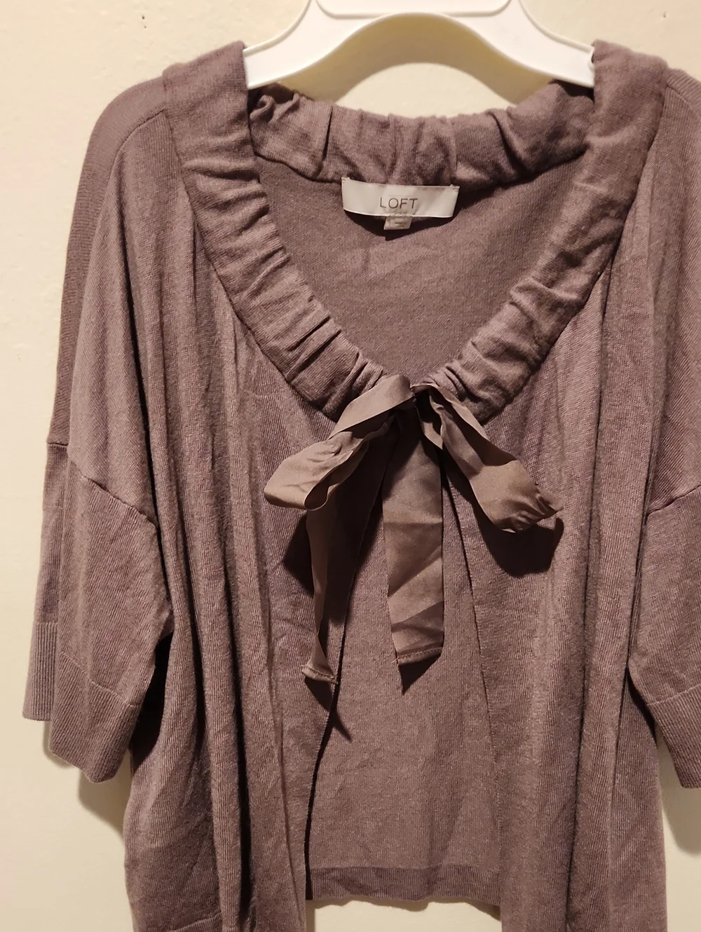 ❤️ LOFT TIE-FRONT CARDIGAN SWEATER, LARGE